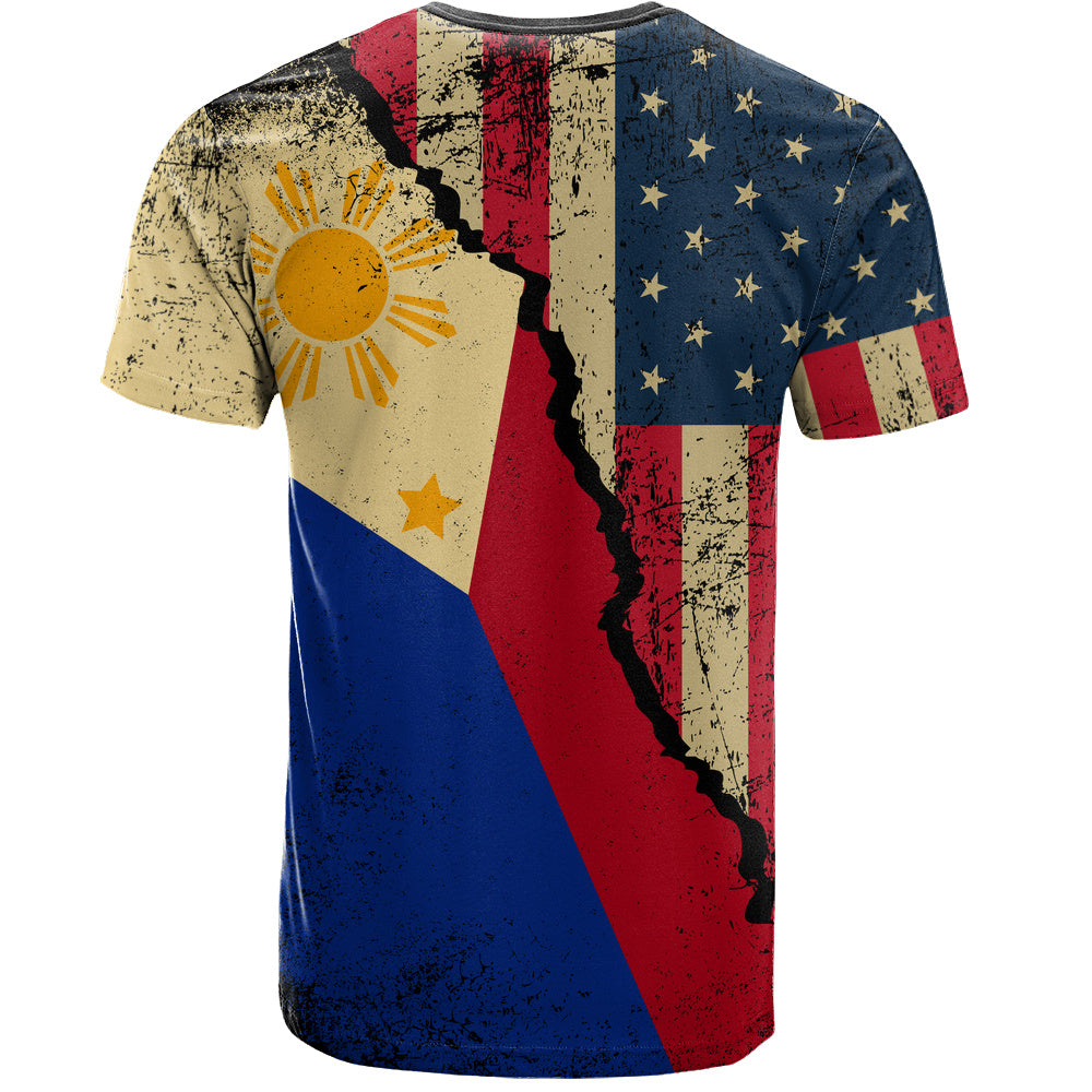 Philippines Filipinos T-Shirt Filipino American Unity Style