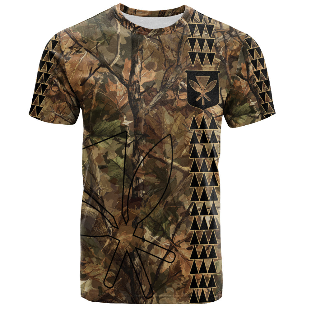 Hawaii T-Shirt Woodland Kanaka Camo Style