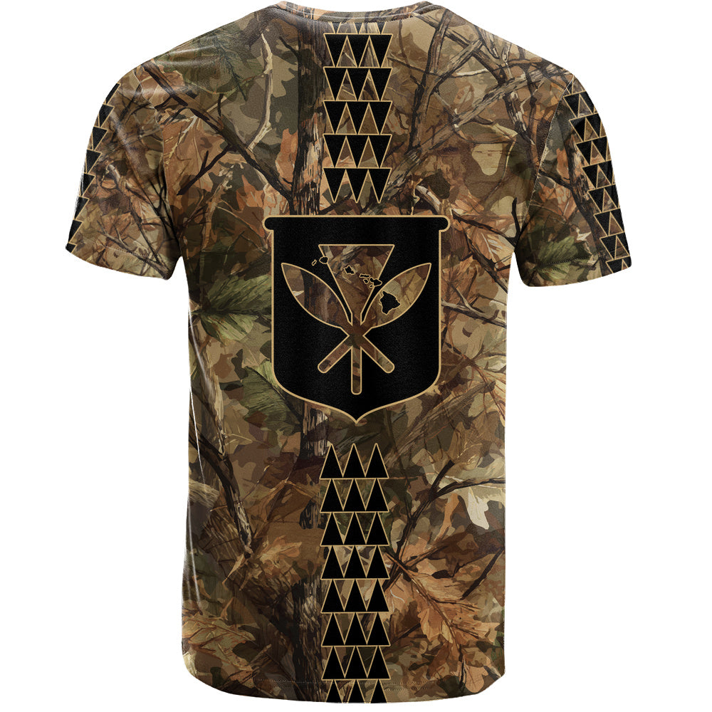 Hawaii T-Shirt Woodland Kanaka Camo Style
