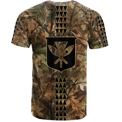 Hawaii T-Shirt Woodland Kanaka Camo Style