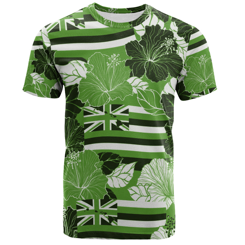 Hawaii T-Shirt Hibiscus Flag Map Island Pride