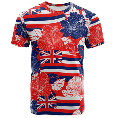 Hawaii T-Shirt Hibiscus Flag Map Island Pride