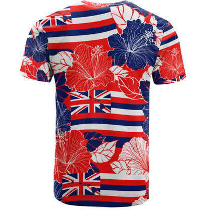 Hawaii T-Shirt Hibiscus Flag Map Island Pride