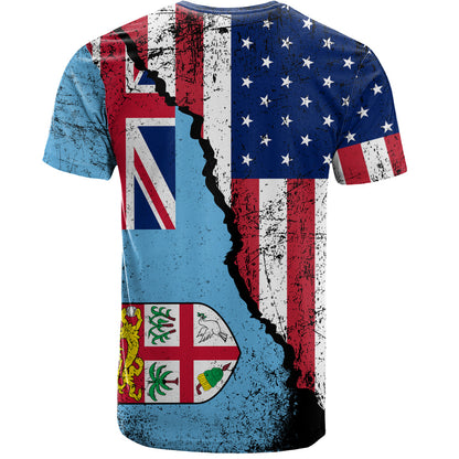 Fiji T-Shirt Fijian American Unity Style
