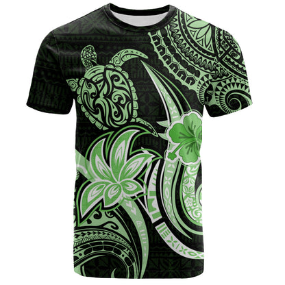 Hawaii T-Shirt Honu Turtle Hibiscus Tribal Legacy
