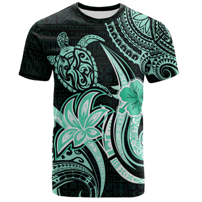 Hawaii T-Shirt Honu Turtle Hibiscus Tribal Legacy