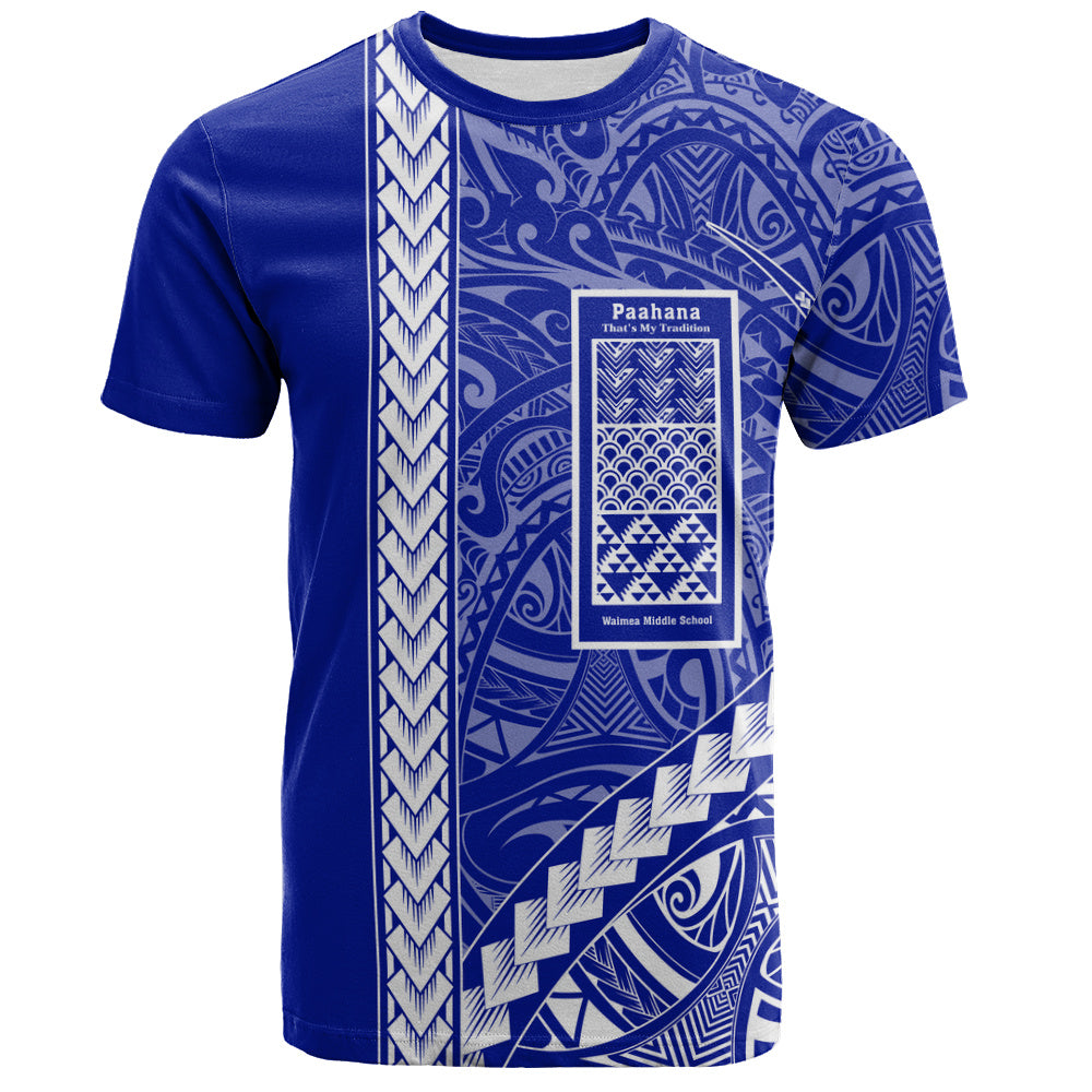 Waimea Middle Public Conversion Charter School T-Shirt Tribal Polynesian Pride Style