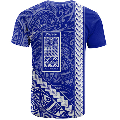 Waimea Middle Public Conversion Charter School T-Shirt Tribal Polynesian Pride Style