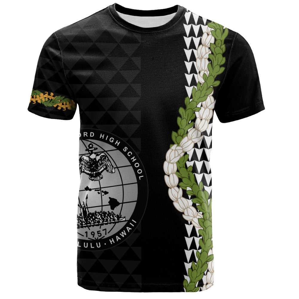 Admiral Arthur W. Radford High School T-Shirt Puakenikeni Maile Flower Lei