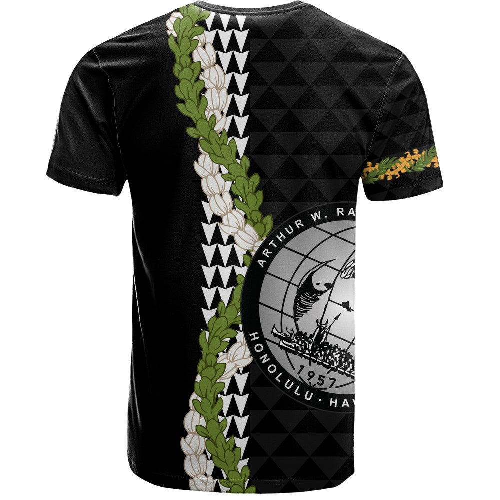 Admiral Arthur W. Radford High School T-Shirt Puakenikeni Maile Flower Lei
