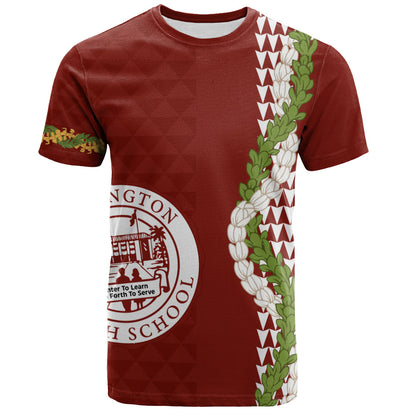 Farrington High School T-Shirt Puakenikeni Maile Flower Lei