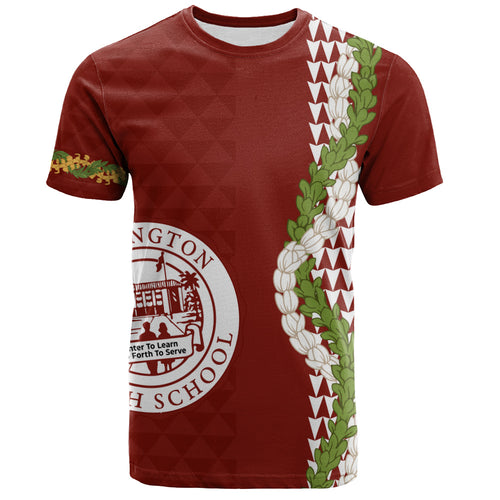 Farrington High School T-Shirt Puakenikeni Maile Flower Lei