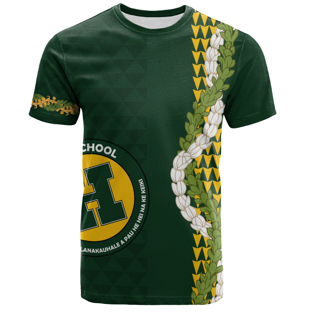 Hana High and Elementary School T-Shirt Puakenikeni Maile Flower Lei