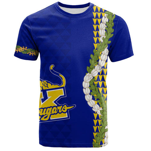 Henry J. Kaiser High School (Hawaii) T-Shirt Puakenikeni Maile Flower Lei