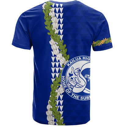 Kailua High School T-Shirt Puakenikeni Maile Flower Lei