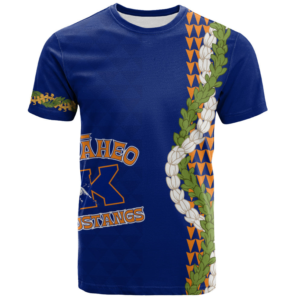 Kalaheo High School T-Shirt Puakenikeni Maile Flower Lei