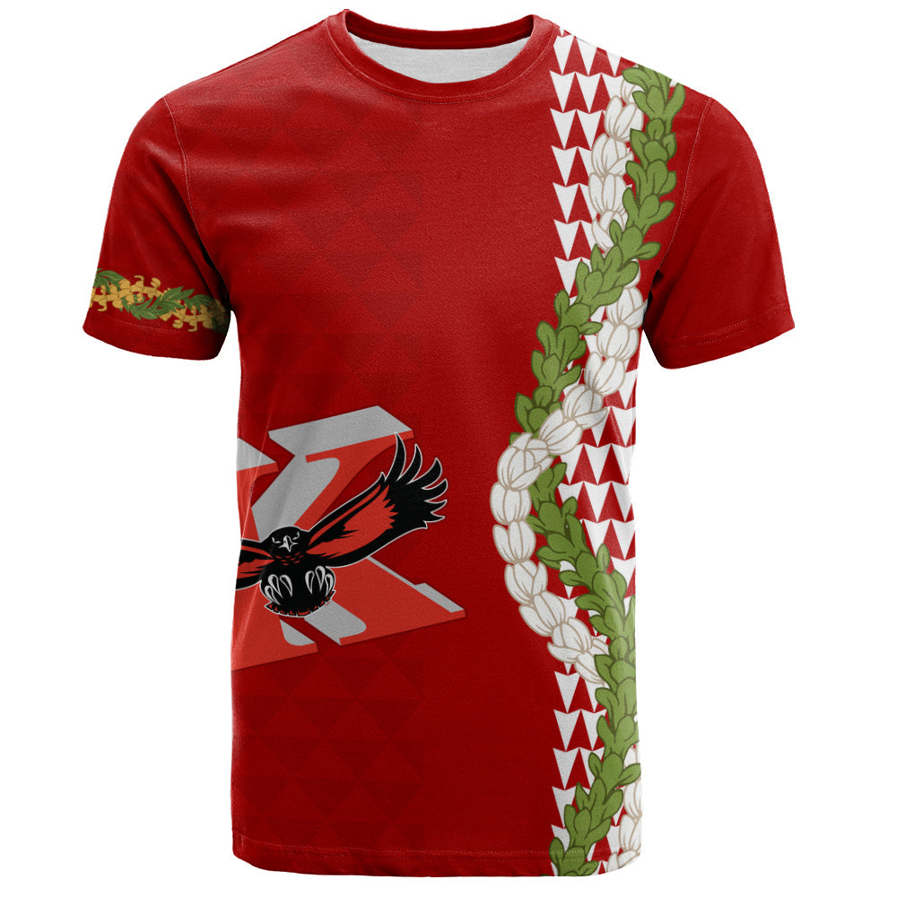 Kauai High School T-Shirt Puakenikeni Maile Flower Lei
