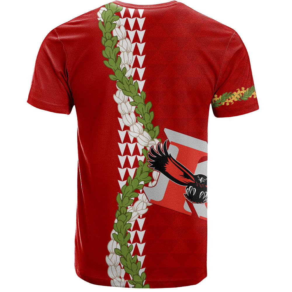Kauai High School T-Shirt Puakenikeni Maile Flower Lei