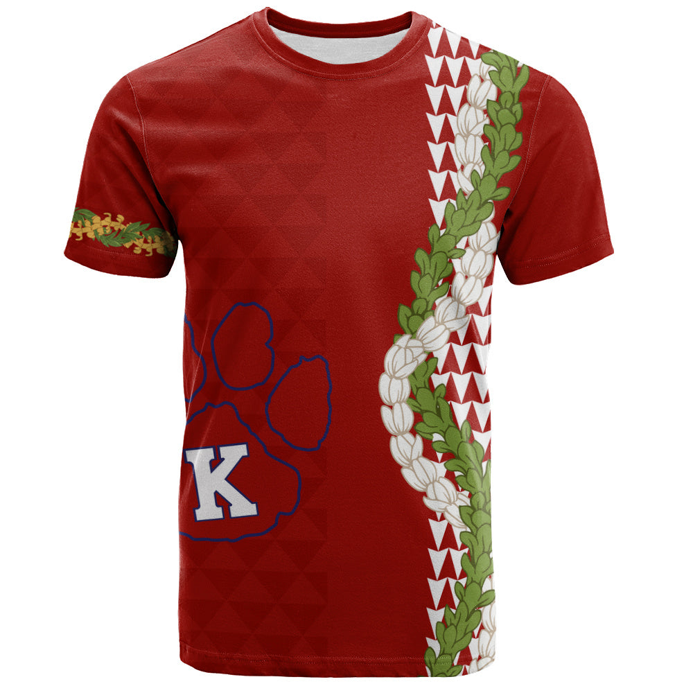 Keaʻau High School T-Shirt Puakenikeni Maile Flower Lei