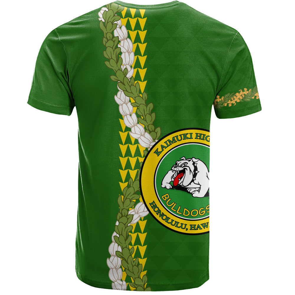 Kaimuki High School T-Shirt Puakenikeni Maile Flower Lei