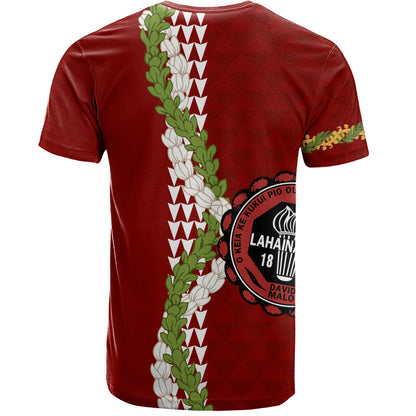Lahainaluna High School T-Shirt Puakenikeni Maile Flower Lei
