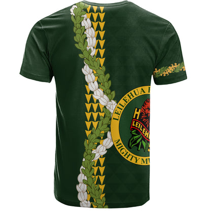 Leilehua High School T-Shirt Puakenikeni Maile Flower Lei