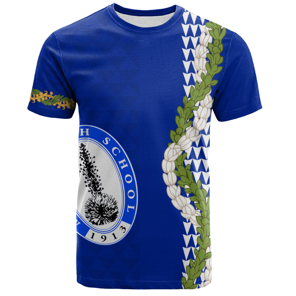 Maui High School T-Shirt Puakenikeni Maile Flower Lei