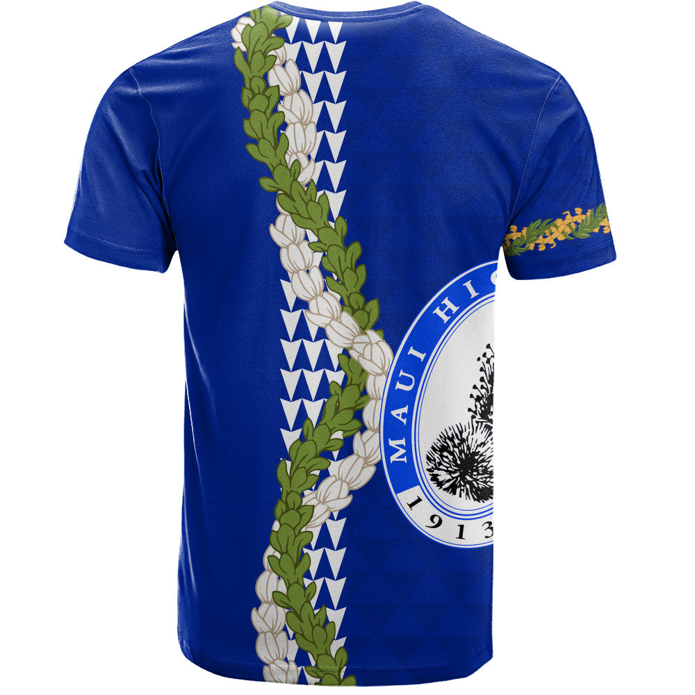 Maui High School T-Shirt Puakenikeni Maile Flower Lei