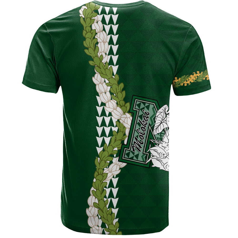 Molokaʻi High School T-Shirt Puakenikeni Maile Flower Lei