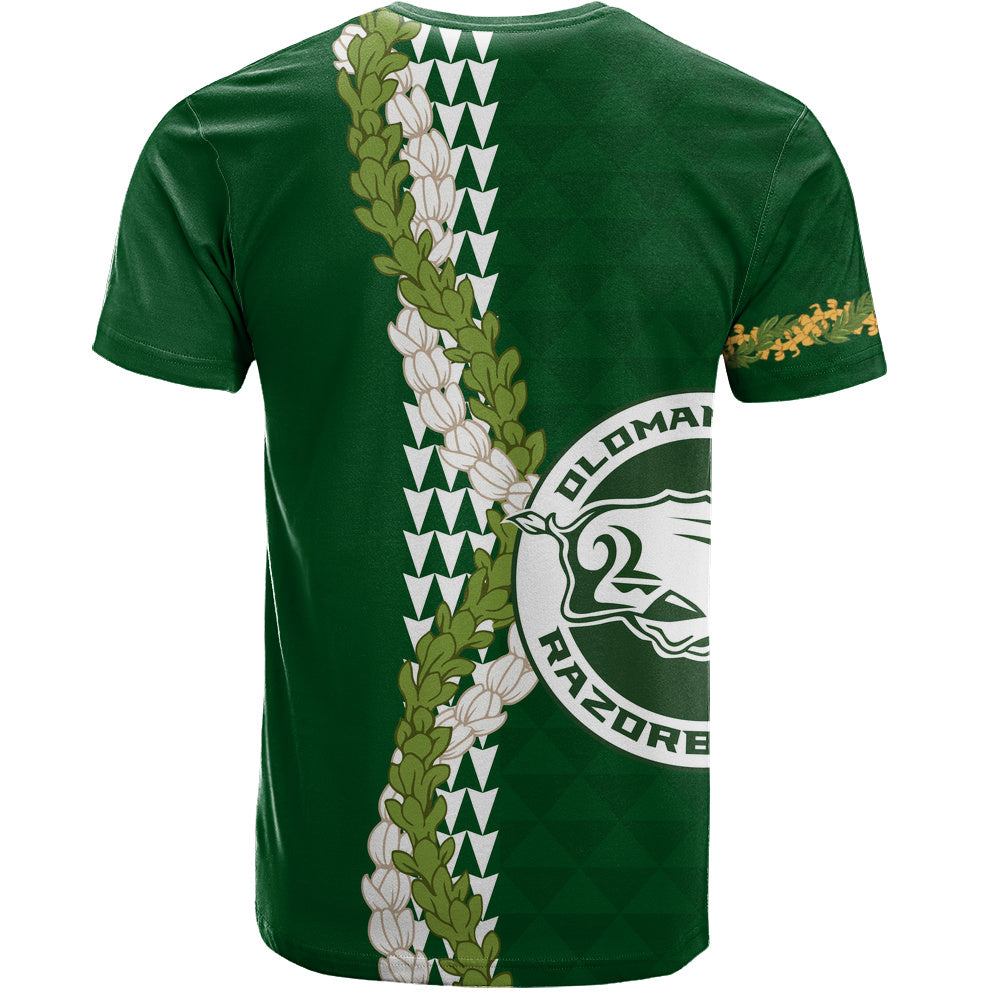 Olomana High & Intermediate School T-Shirt Puakenikeni Maile Flower Lei