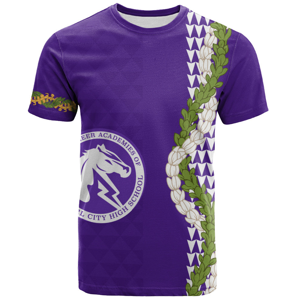 Pearl City High School (Hawaii) T-Shirt Puakenikeni Maile Flower Lei