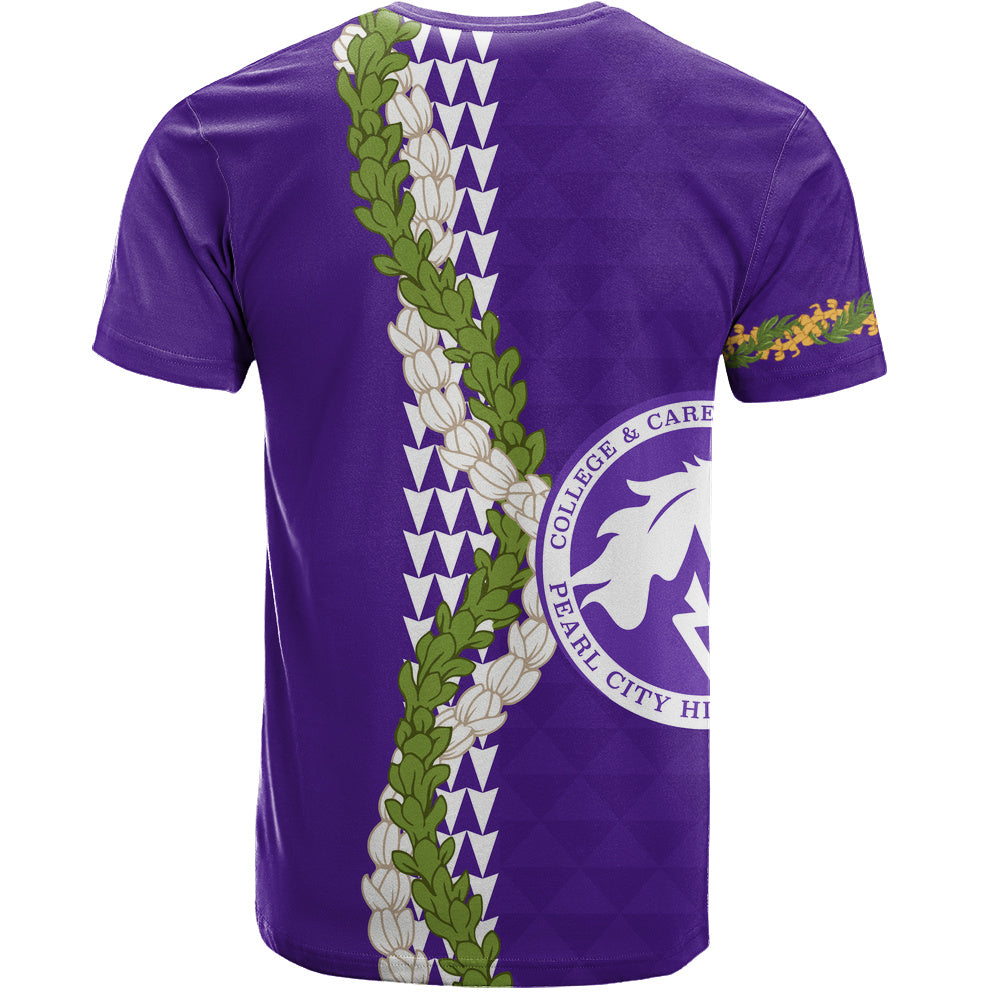 Pearl City High School (Hawaii) T-Shirt Puakenikeni Maile Flower Lei