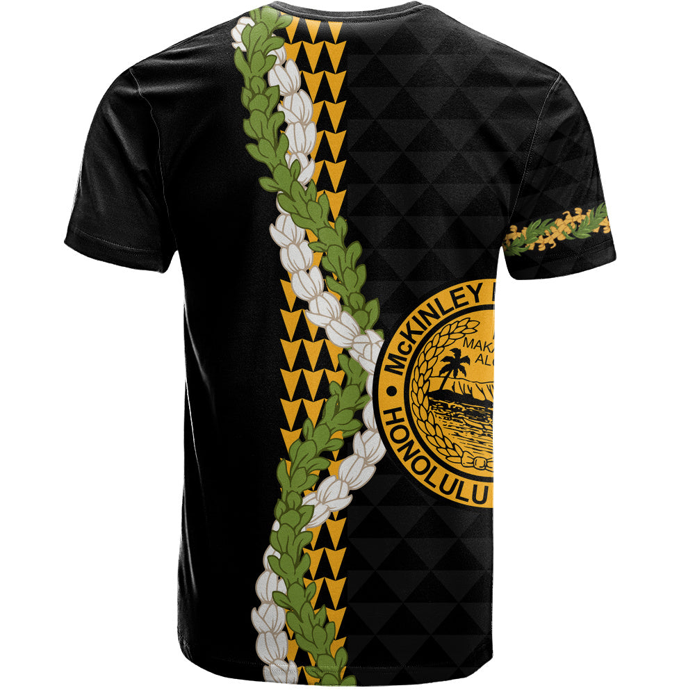President William McKinley High School T-Shirt Puakenikeni Maile Flower Lei