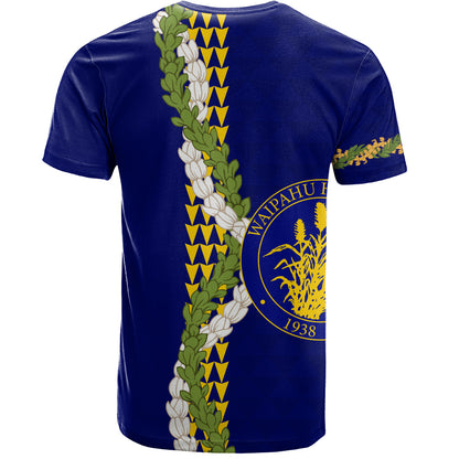 Waipahu High School T-Shirt Puakenikeni Maile Flower Lei