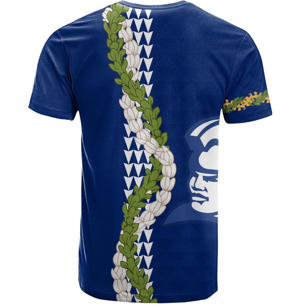 Waimea High School T-Shirt Puakenikeni Maile Flower Lei