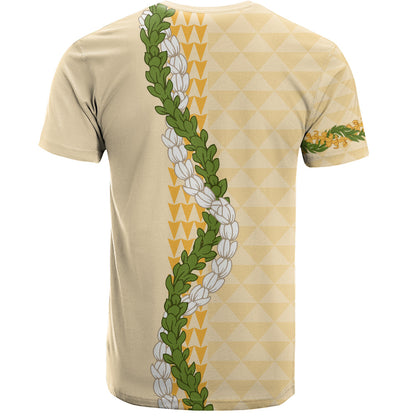 Hawaii T-Shirt Turtle Puakenikeni Maile Flower Lei