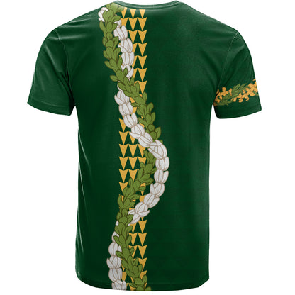 Hawaii T-Shirt Turtle Puakenikeni Maile Flower Lei