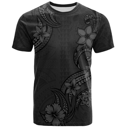 Hawaii T-Shirt Plumeria Tribal Wave