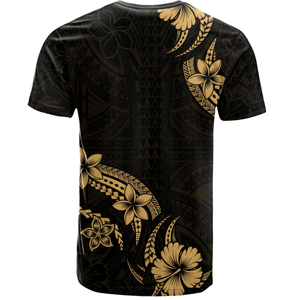 Hawaii T-Shirt Plumeria Tribal Wave
