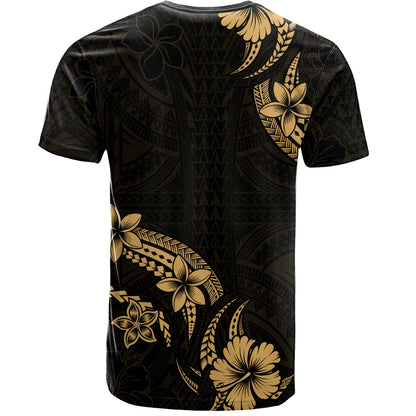 Hawaii T-Shirt Plumeria Tribal Wave
