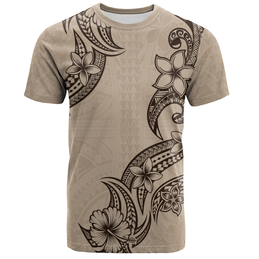 Hawaii T-Shirt Plumeria Tribal Wave