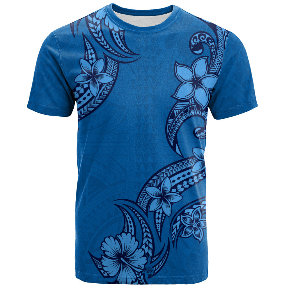 Hawaii T-Shirt Plumeria Tribal Wave