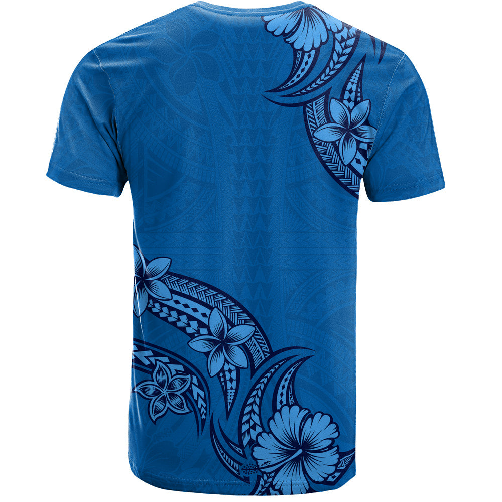 Hawaii T-Shirt Plumeria Tribal Wave