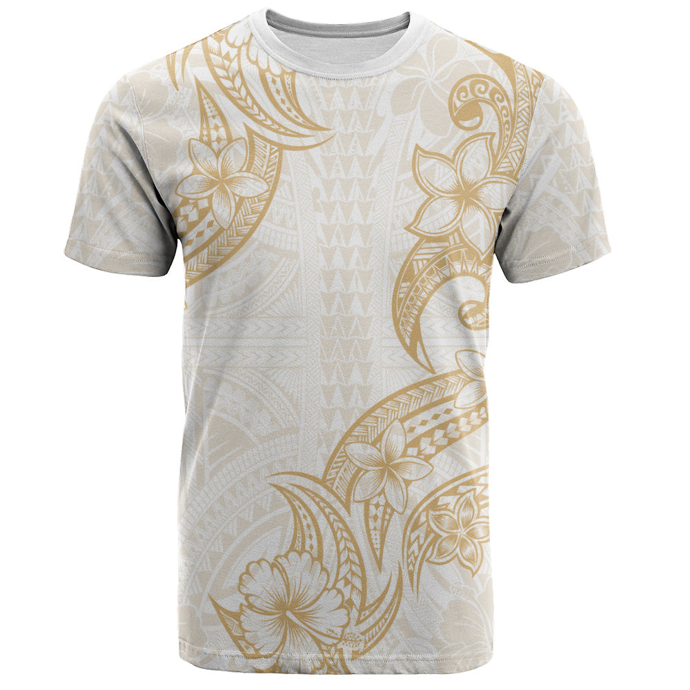 Hawaii T-Shirt Plumeria Tribal Wave