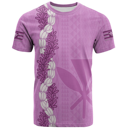 Hawaii T-Shirt Flower Lei Kanaka Maoli Polynesia Island Style