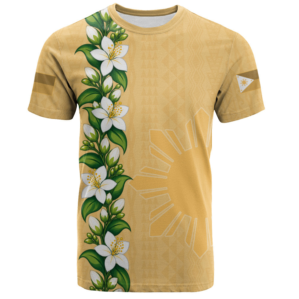 Philippines Filipinos T-Shirt Sampaguita Flower Tribal Polynesian Sun Island Style