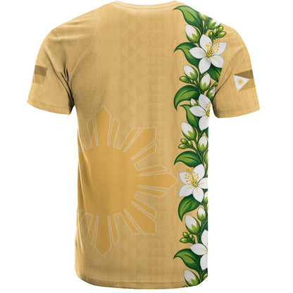 Philippines Filipinos T-Shirt Sampaguita Flower Tribal Polynesian Sun Island Style