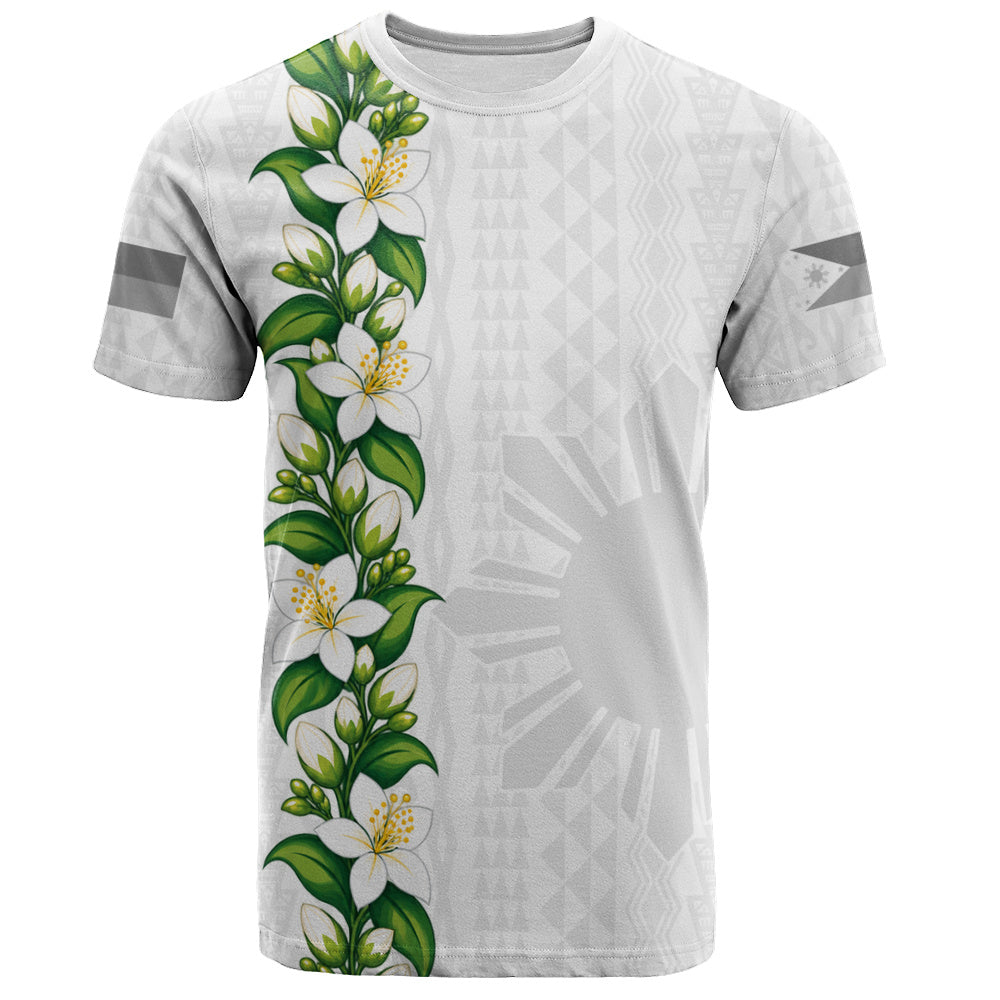 Philippines Filipinos T-Shirt Sampaguita Flower Tribal Polynesian Sun Island Style