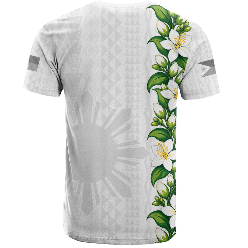 Philippines Filipinos T-Shirt Sampaguita Flower Tribal Polynesian Sun Island Style