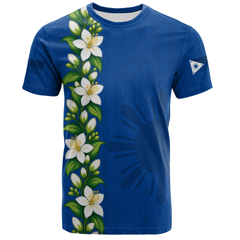 Philippines Filipinos T-Shirt Sampaguita Flower Tribal Polynesian Sun Island Style